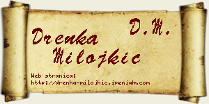 Drenka Milojkić vizit kartica